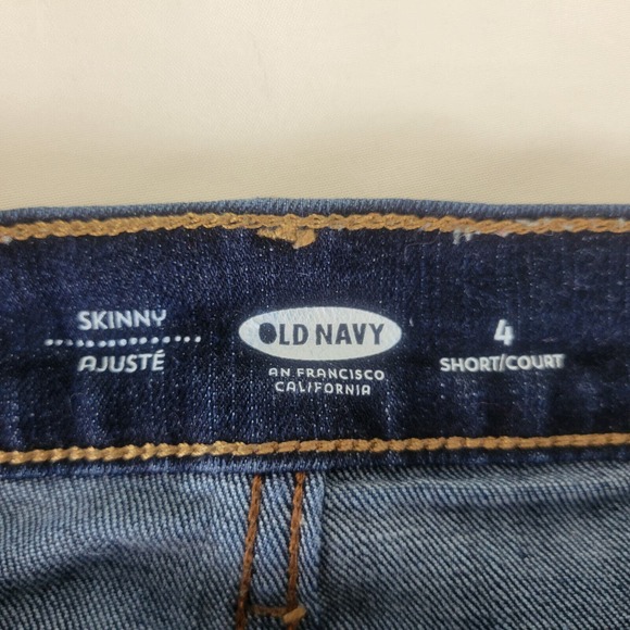 Old Navy Womens Jeans Size 4 Short Low Rise Skinny Leg Dark Wash Blue Denim - Picture 8 of 14